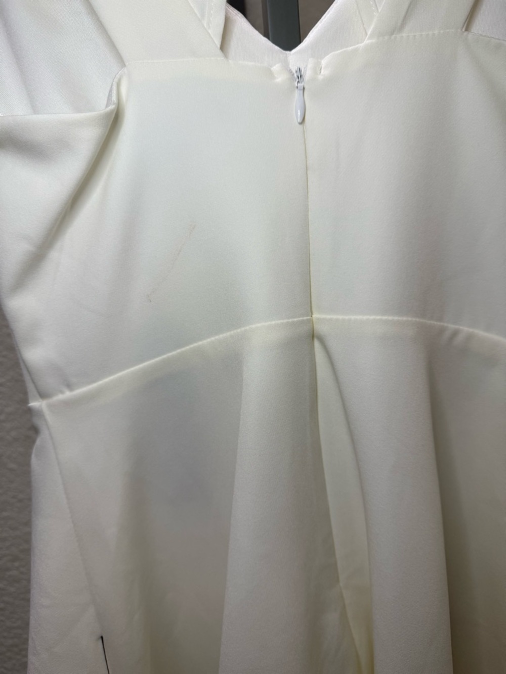 Lulu's Ivory Ruffle V-Neck Mini Dress - Picture 3 of 5